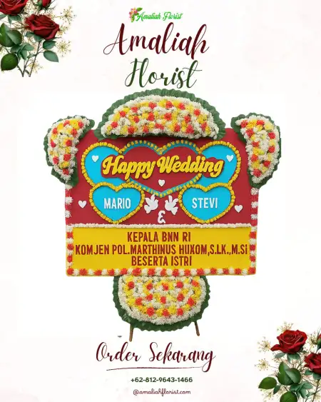 Papan Bunga Pernikahan Cibulakan